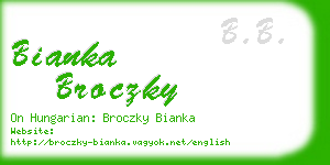 bianka broczky business card